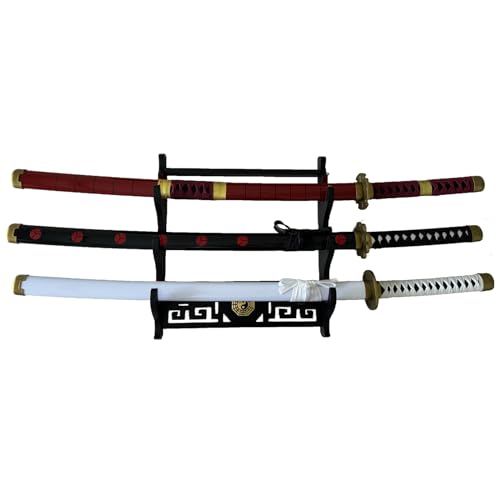 Z-fiber Sword Wall Mount Sword Holder Display Stand Padded Katana Wakizashi Genji and Samurai Swords Gossip Pattern,3 Tier - Image 4