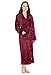 Westkun Unisexe Robe de Chambre pour Femme et Homme Peignoir Longue en Peluche Polaire Grande Taille Pyjama Manteaux Vêtements-Cadeau Parfait M-3XL(Bourgogne,M)