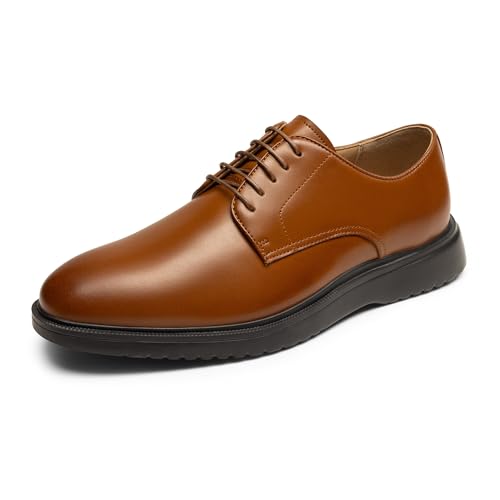 Bruno Marc Men's MaxFlex Polish Casual Dress Lace-Up Oxfords Business Formal Derby Sneakers 9 Brown-02