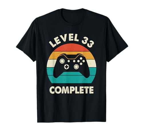 Vintage Level 33th Complete 33 Year Wedding Anniversary T-Shirt