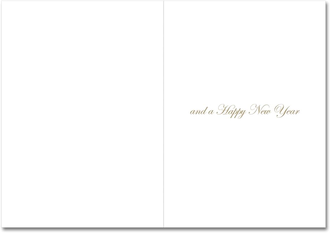 Punch Studio Gold Christmas Ornaments Dimensional Holiday Greeting Cards - Set of 12 (50359)