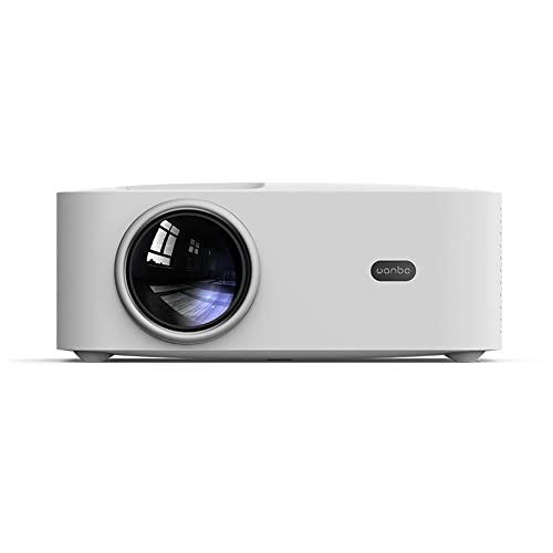 Versão Global Wanbo X1 OSD Projetor 1080P LCD de Projeção Clara Lente de Vidro de Baixo Ruído Projeção Sem Fio com Portas AV/Áudio/HDMI/USB Correção Keystone Home Theater Compatível para iOS/Android