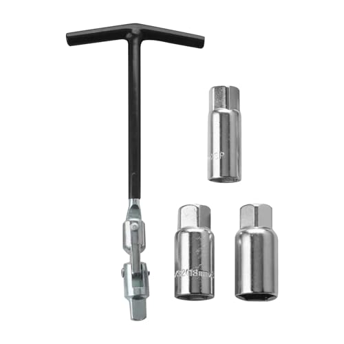 Honoflux Spark Plug Socket Wrench Spark Plug Removal Tool Set T-Handle Steel Spark-Plug Spanner 16mm 18mm 21mm