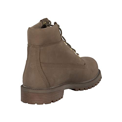 Image of Timberland Premium 6 Inch Waterproof Boot Big Kids' Shoes Dark Beige Nubuck tb0a1vdt (5 M US)