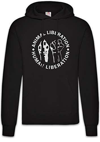 Sweat-shirt Animal Liberation sweat à capuche homme et femme vêtement noir chaud streetwear