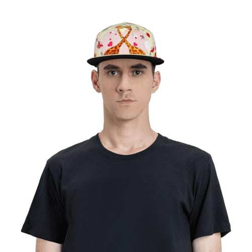 Gorra de béisbol negra ajustable unisex con estampado de jirafa 7