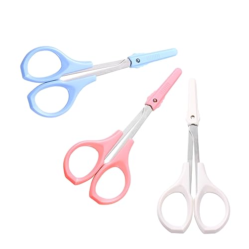 VINTORKY Stainless Steel Eyebrow Lash Scissors Precision Cutting Scissors for Makeup Nose Hair Curved//rounded