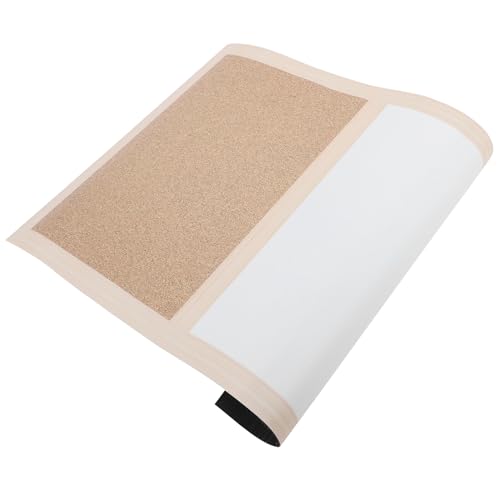 BESTYASH Pizarra y Tablón de Corcho Pared Marco de Roble Medio, Multifuncional para Aula, Oficina y Hogar, Autoadhesiva, Ligera y Resistente para Mensajes y Fotos