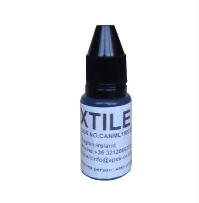 10 ml stempelfarbe schwarz für selbst-tinte stempel, Textil...
