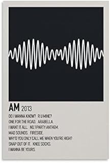 Fucoming Arctic_Monkeys_AM_Poster Vintage Poster, Canvas Hanging Print Paint Art Posters for Bedroom Living Room Aesthetic Wall Decor 24x36inch(60x90cm)
