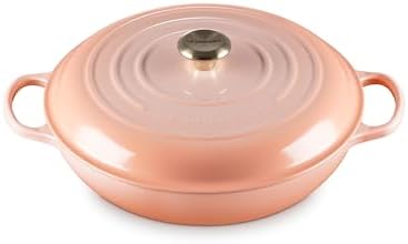 Le Creuset Enameled Cast Iron Signature Round Braiser, 5qt., Pech...