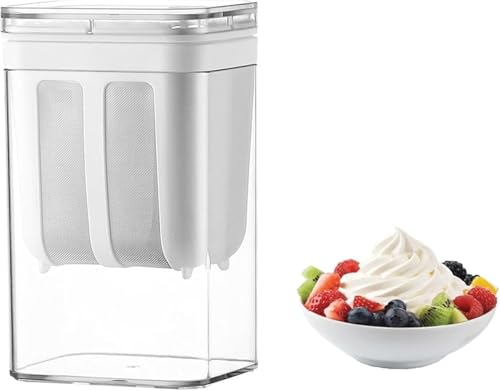 Yogurt Maker & Curd Maker – 1100ml Fine Mesh Strainer with Lid | ...