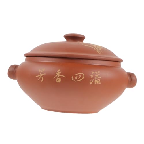 Alipis Vaporera de cerámica ollas de arcilla para cocinar carne servicio con inducción ollas de vapor para cocinar olla de vapor para sopa bote al vapor olla de sopa de vapor olla pequeña