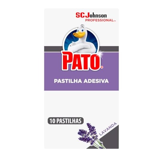 Pato Pastilha Sanitária Adesiva Lavanda, Desinfetante para Vaso Sanitario, 10 unidades