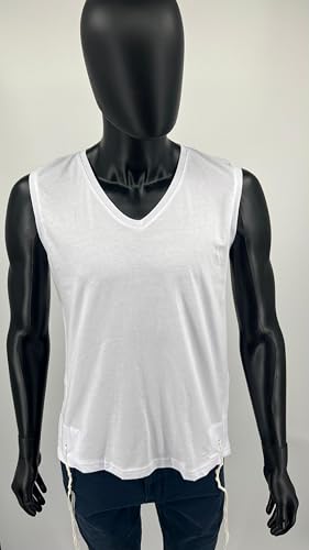 Pack of Tzitzit T Shirt V Neck, Kosher Chabad Tzitzis Judaica 100% Cotton Tallit Katan Men Boys Undershirt for Camp School4