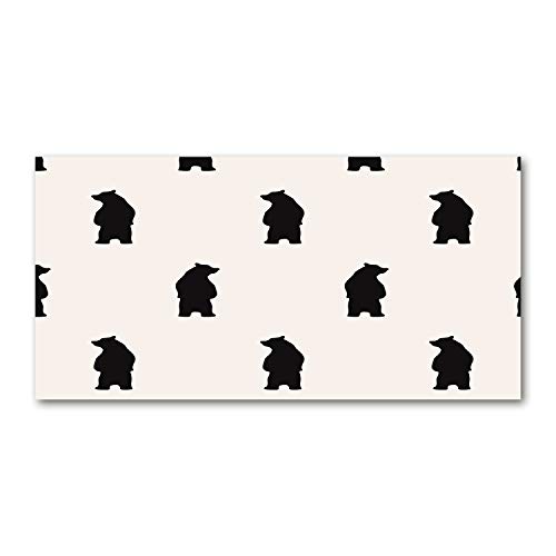 Tableau sur toile Ours Noir 100x50 cm | Art mural décoration moderne