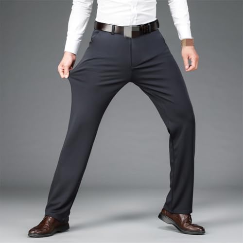 Timelessflex - Men's High Stretch Straight Fit Pants, Slim Fit Business Dress Pants, Men's Ice Silk Casual Trousers3
