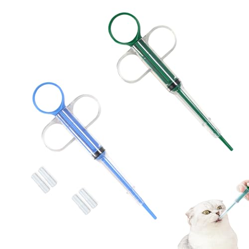 2 Stück Tabletteneingeber Katze,Tablettengeber für Katzen,Pill Assist Katze,Dogs Pet Tablettengeber,Wiederverwendbare Urostat Hund Schluckhilfe Tabletten Feeder für klein Hunde Tablettenspritze Kapsel