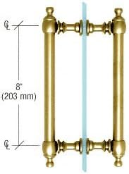 CRL Polished Brass 8 Colonial Style Back-to-Back Pull Handle