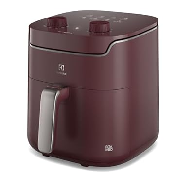 Air Fryer Electrolux p/Rita Lobo 5,6L Vermelha Escura Efficient Economia de Energia 1400W (EAF41) - 220V
