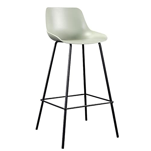 Tabouret de bar industriel ferme de cuisine lot de 2 chaises de comptoir en PP blanc