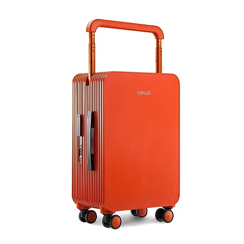 TUPLUS Suitcase ABS Hard Shell Luggage with 4 Spinner Wheels Hold Check in Travel Case with TSA Lock,Balance Series,20',Orange