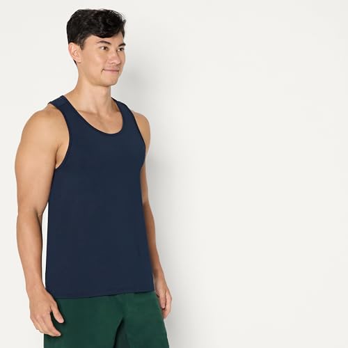 Image of Amazon Essentials Men's Quick Dry Tech Stretch Active Sleeveless Gym Tank Top Workout Shirt