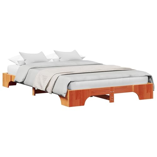 Genérico Estructura de Cama Marrón Cera 120 x 190 cm,Camas y Accesorios,Camas y somieres-872874