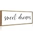 Sweet Dreams Wall Decor Above Bed - 15x40 Framed Sweet Dreams Sign Above Headboard Art - Large Decorative Over the Bed Wall Art - Bedroom Signs Wall Decor for Guest Room Artwork & Gift