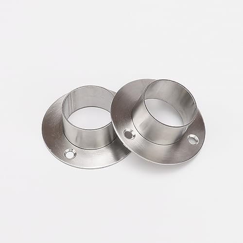 Unxuey Stainless Steel Closet Rod Flange Holder, Supports Flange Rod Holder for Diameter 1.5 inch (38mm) Steel Pipe, Pack of 2 - Image 4