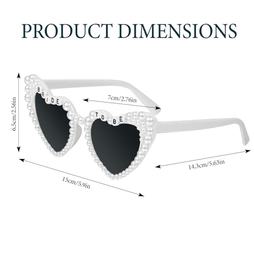 White Heart Sunglasses Bride to Be Sunglasses Love Vintage Cat Eye Glasses for Women Bachelorette Party Weddings3