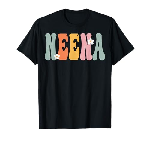 NorthPole Attire NEENA Retro Groovy Print Mom Cute Mother's Day Funny Grandma T-Shirt, Small