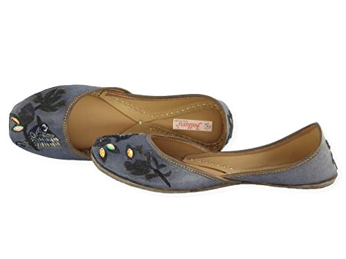 Image of Fulkari Prime Pure Leather Casual Women's Soft Leather Bite and Pinch Free Ladies Jutti Ethnic Mojari