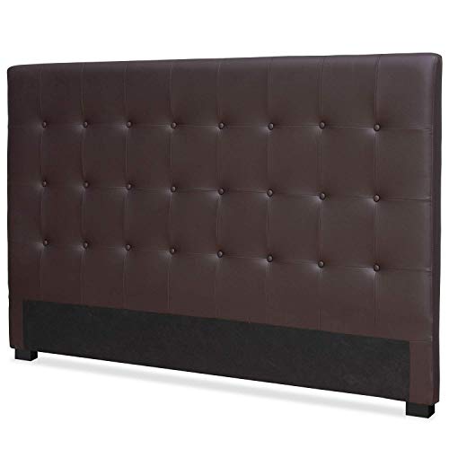 Menzzo Luxor Kopfteil Bett 180cm mit Kunstlederbezug Braun