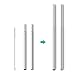 NAHAO Reusable Stainless Steel Straws, Telescopic Straw, Medical Grade Food Grade Straw Portable Hard Shell Cleaning Brush (2 Pack)
