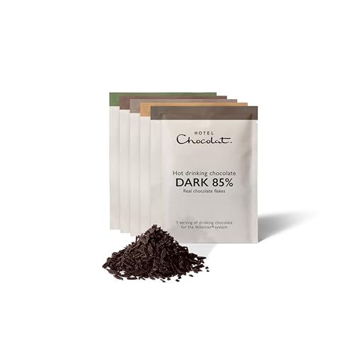 Hotel Chocolat Hot Chocolate Sachet Selection - Luxury Chocolate Flakes - Pack of 20 Single-Serve Sachets 700g - Different Recipes Available - Made To Pair With The Velvetiser