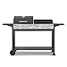 Tower Goucho T978544 6 Burner Gas BBQ and Plancha with Precision Heat Thermometer and Waterproof Cover, Black