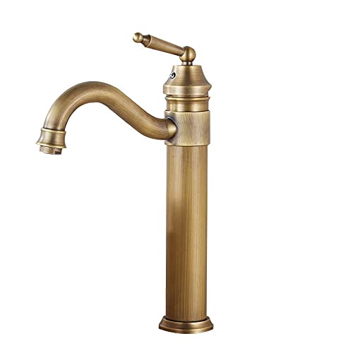 Robinet de bassin de salle de bain cuivre mitigeur eau chaude et froide classique Terbier
