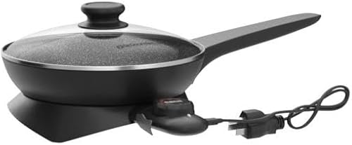 Miniatura 4 de Elite Gourmet EG6207# Sartén resistente de 10.5 pulgadas, boquilla fácil de verter, 1000W-1200W, apta para lavavajillas, calentamiento rápido,