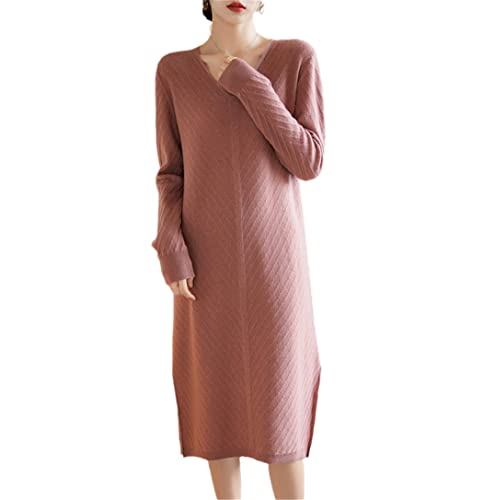 Robe en laine tricotée col en V : la solution confort contre le froid hivernal