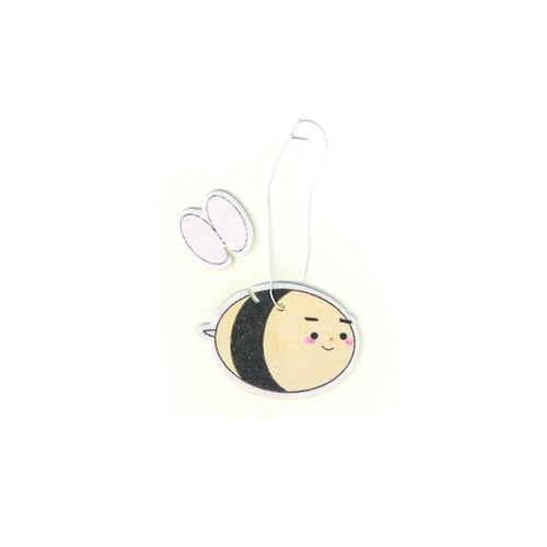 Image of Generic A&D Hanging Air Freshener for Car, Home, Office, Bathroom | 8 Pack | Multiple Designs & Scents (Bikini Tree|Heart|Fish|Bee|Waterdrop|Sock|Golf Ball|Bikini Butterfly) (Bee (Lavender))