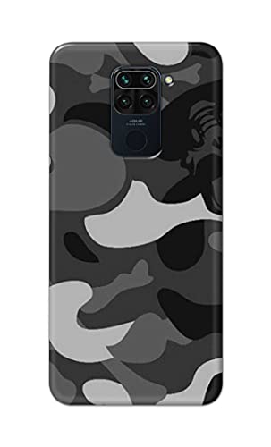 Image of Printed Hard Back Cover Case for Mi Redmi Note 9 Back Cover (Army Pattern) -1302