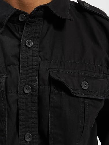 Brandit Vintage Shirt Long Sleeve, Uomo, Black, Xxl - 5