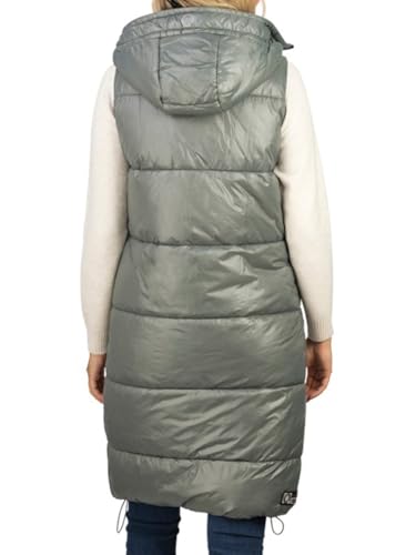 Chaleco largo de invierno para mujer con capucha DENIMFY DFCaro 2
