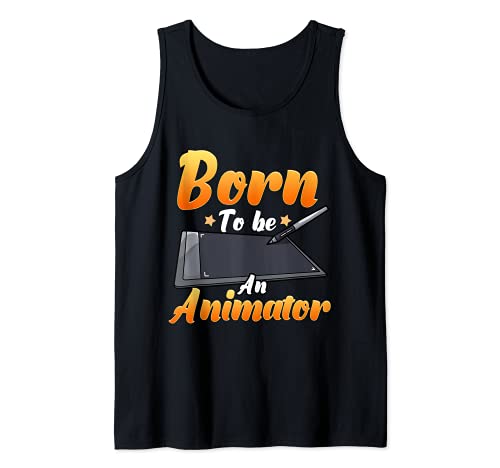 Funny Born To Be An Animator Talented Artist Camiseta sin Mangas