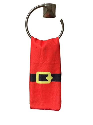 JOYIN 5 Pieces Christmas Theme Bathroom Decoration Set w/Toilet Seat Cover, Rugs, Tank Cover, Toilet Paper Box Cover and Santa Towel for Xmas Indoor Décor, Party Favors (Santa) - Image 8