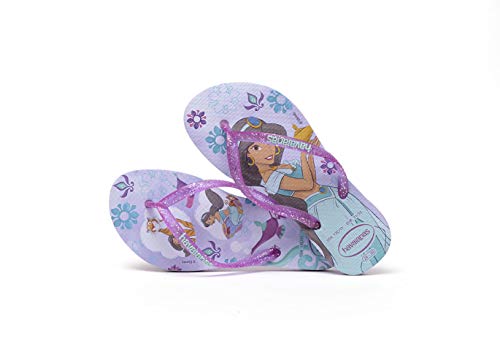 Chinelo, Havaianas, Kids Slim Princess, Lavanda/Purpura Jelly Glitter, 27/28, Meninas