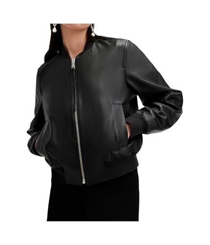 Veste AllSaints Orten bomber cuir souple coupe parfaite femme