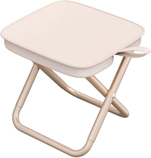 S&P Camping Stool, Portable Folding Stool with Carry Bag, 12in Portable Folding Chair Collapsible Camp Stool Outdoor Footstool for Travel Walking Hiking Fishing Picnic Barbecue (Khaki)-image-30