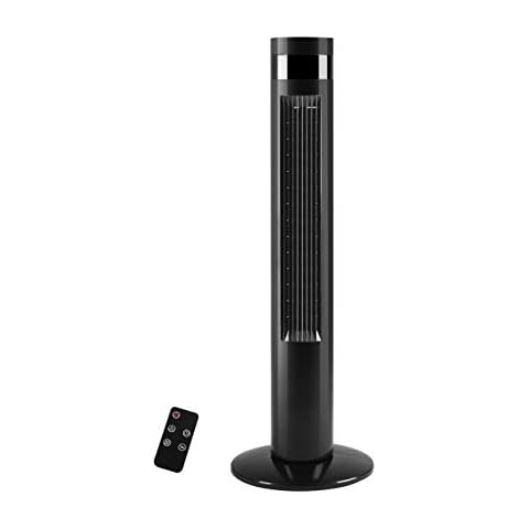 R.W.FLAME Turmventilator mit Oszillation 88,9 cm, Fernbedienung, 3 Windmodi, Zeiteinstellungen, tragbarer Flügelloser Bodenventilator Cover